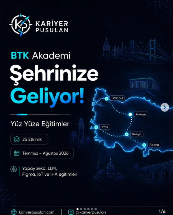 BTK Akademi Şehrinize Geliyor: Yüz Yüze Eğitimler!